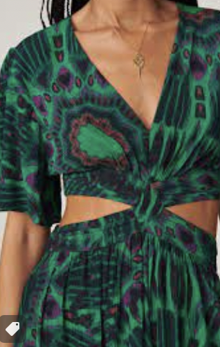 BASH - Robe longue CANDI VERTE - C02836