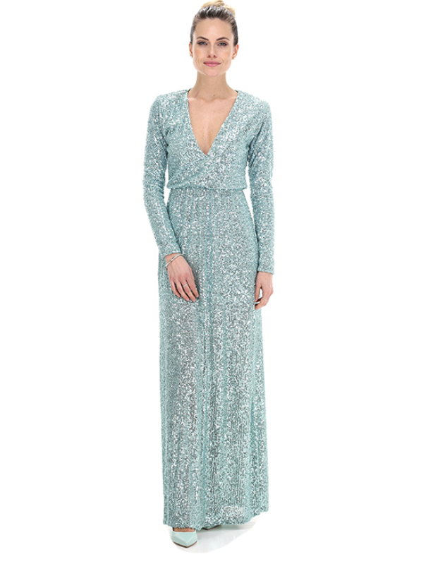 Aniye By - Robe longue bleue irisée - C02711