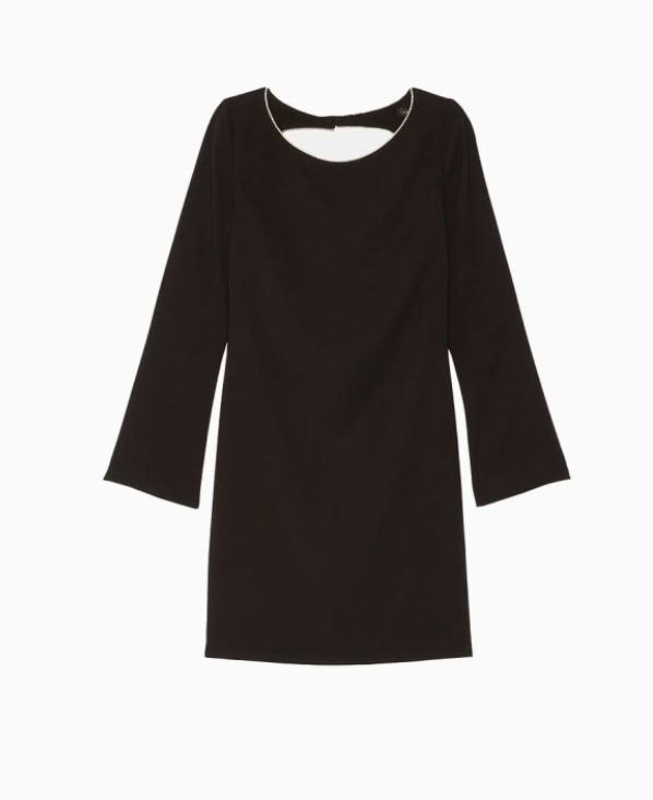 Tara Jarmon - Robe courte noire dos nu - C03372