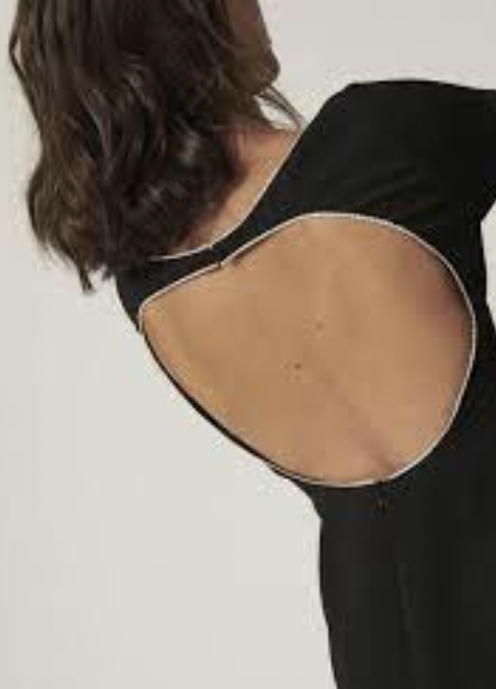 Tara Jarmon - Robe courte noire dos nu - C03372