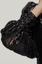 Pedro Del Hierro - Robe noire longue sequins - C03366