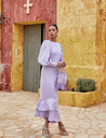 LADY PIPA - Robe mi-longue mauve  - C03350