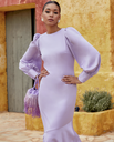 LADY PIPA - Robe mi-longue mauve  - C03350