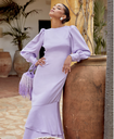 LADY PIPA - Robe mi-longue mauve  - C03350
