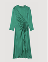 SANDRO - Robe verte satin - C03427