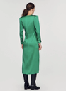 SANDRO - Robe verte satin - C03427
