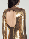 SANDRO - Robe sequins dorés - C03428