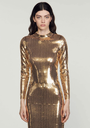 SANDRO - Robe sequins dorés - C03428