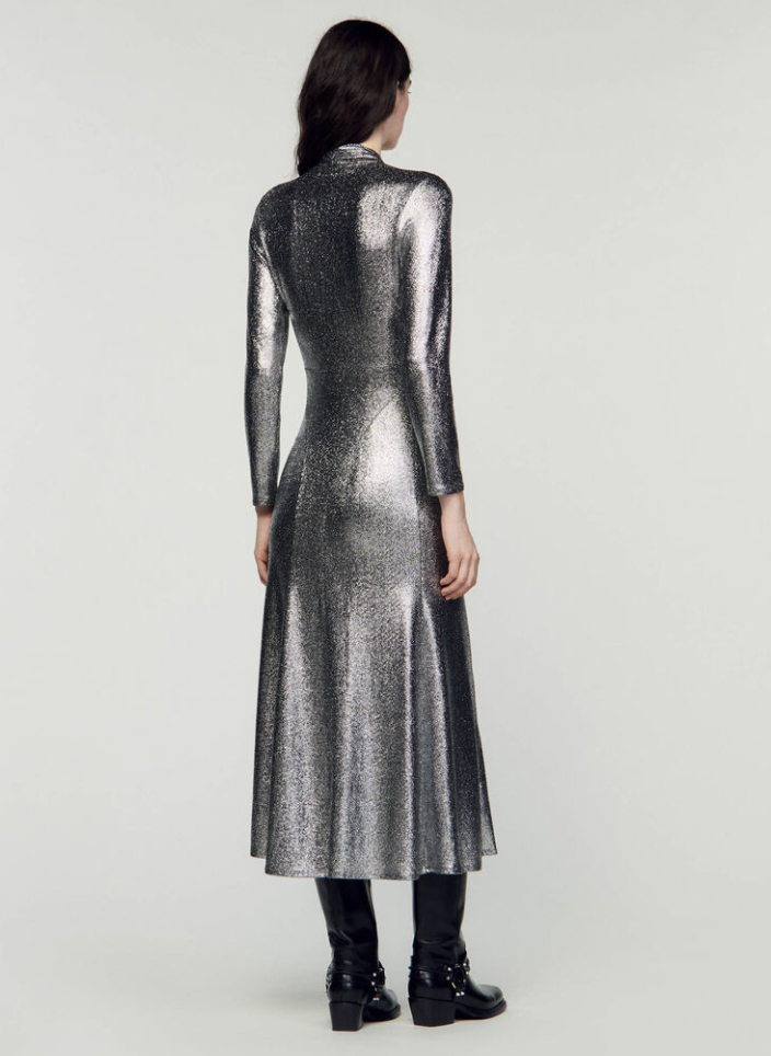 SANDRO - Robe sequins dorés - C03429