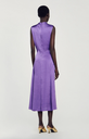 SANDRO - Robe satin mauve - C03430