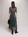MAJE - Robe verte lurex  - C03437