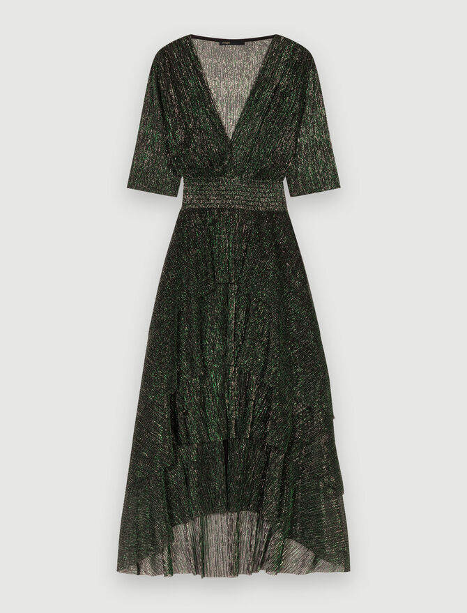 MAJE - Robe verte lurex  - C03437
