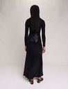 MAJE - Robe longue noire sequins  - C03438