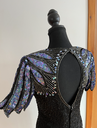 LAURENCE KAZAR - Robe noire argent vintage - C03402