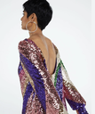 FABIENNE CHAPOT - Robe courte sequins multicolore - C03349