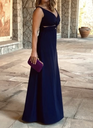 LA CROIXE - robe longue bleu marine - C02740