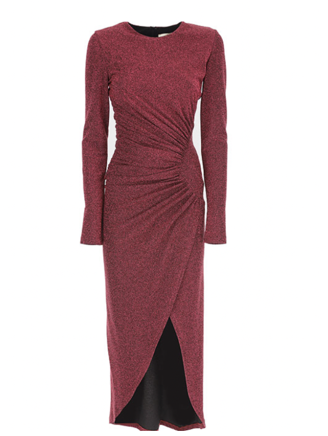 Aniye By - Robe longue rouge irisée - C02942