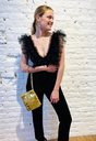 Aniye By - Combinaison noire froufrou - C02905