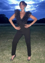 Aniye By - Combinaison noire froufrou - C02905