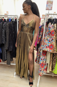 BANANA REPUBLIC - Robe longue doré  - C03038