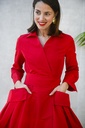 Carolina Herrera - Robe longue rouge et ceinture rouge - C02975