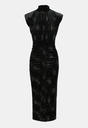 ESSENTIEL - Robe noire velours irisée - C03440