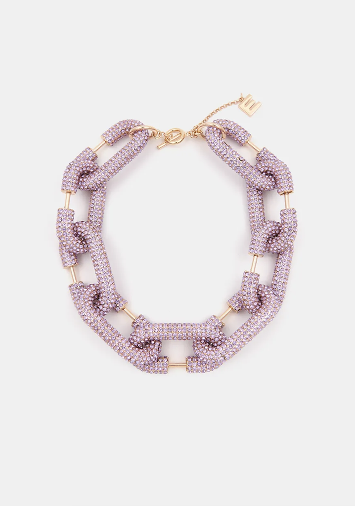 ESSENTIEL - Collier strass roses - A1292
