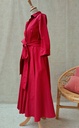 Kelly - Robe taffetas rouge - C03441