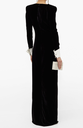 Robe longue noire fendue  - C03450