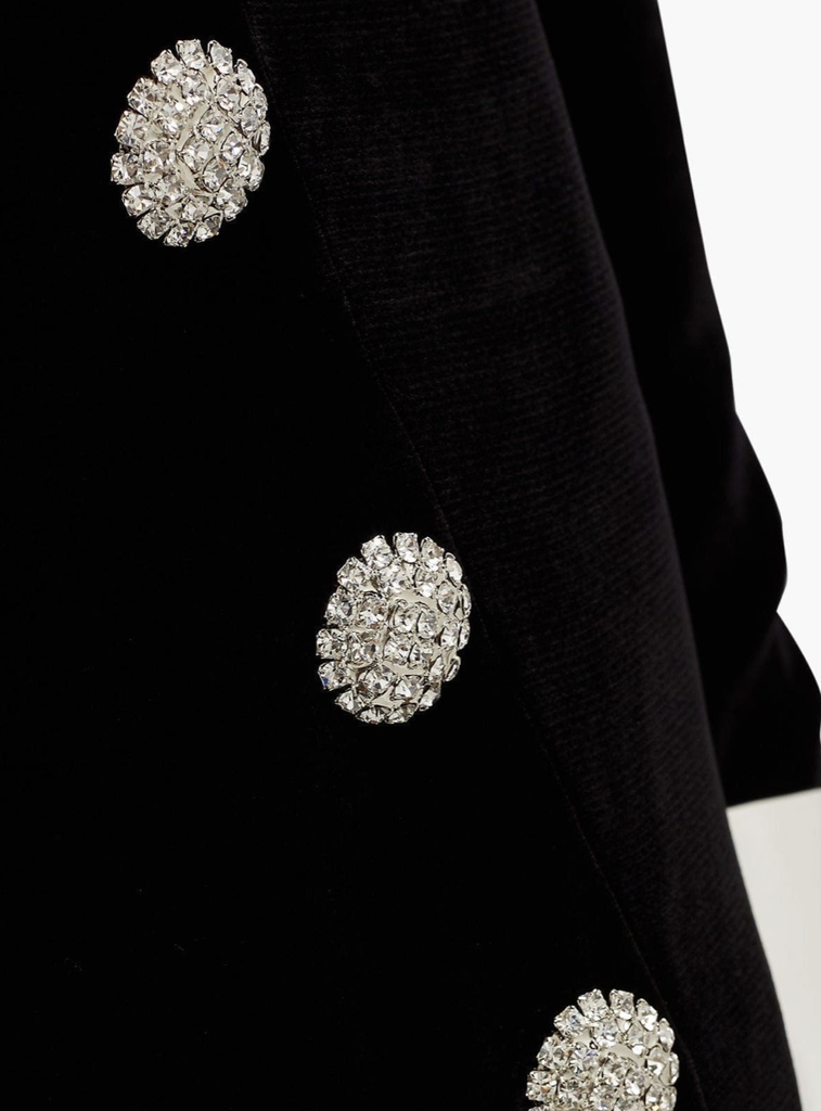 Robe longue noire fendue  - C03450
