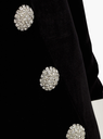 Robe longue noire fendue  - C03450