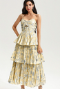 Robe mi-longue à volants  - C03451