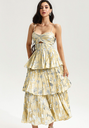 Robe mi-longue à volants  - C03451