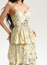 Robe mi-longue à volants  - C03451