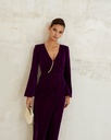 Lady Pipa - Robe velours violet  - C03453