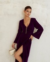 Lady Pipa - Robe velours violet  - C03453