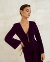 Lady Pipa - Robe velours violet  - C03453