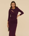 Lady Pipa - Robe irisée prune  - C03454