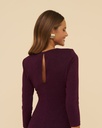 Lady Pipa - Robe irisée prune  - C03454