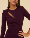 Lady Pipa - Robe irisée prune  - C03454
