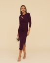 Lady Pipa - Robe irisée prune  - C03454