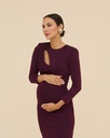 Lady Pipa - Robe irisée prune  - C03454