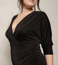 Almé - Robe noire pailleté  - C03456