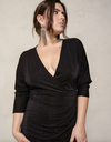 Almé - Robe noire pailleté  - C03456