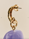 LOC - Sezane - Boucles d'oreilles Joao mauves - A1305