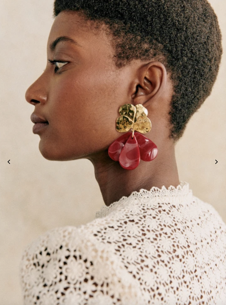 LOC - Sezane - Boucles d'oreilles Georgia pourpres - A1307
