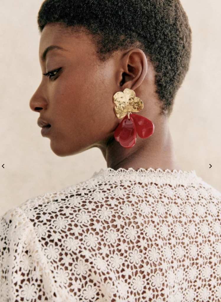 LOC - Sezane - Boucles d'oreilles Georgia pourpres - A1307