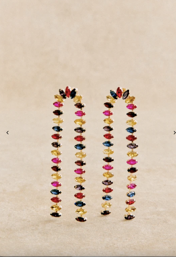LOC - Sezane - Boucles d'oreilles Abby multicolor  - A1309