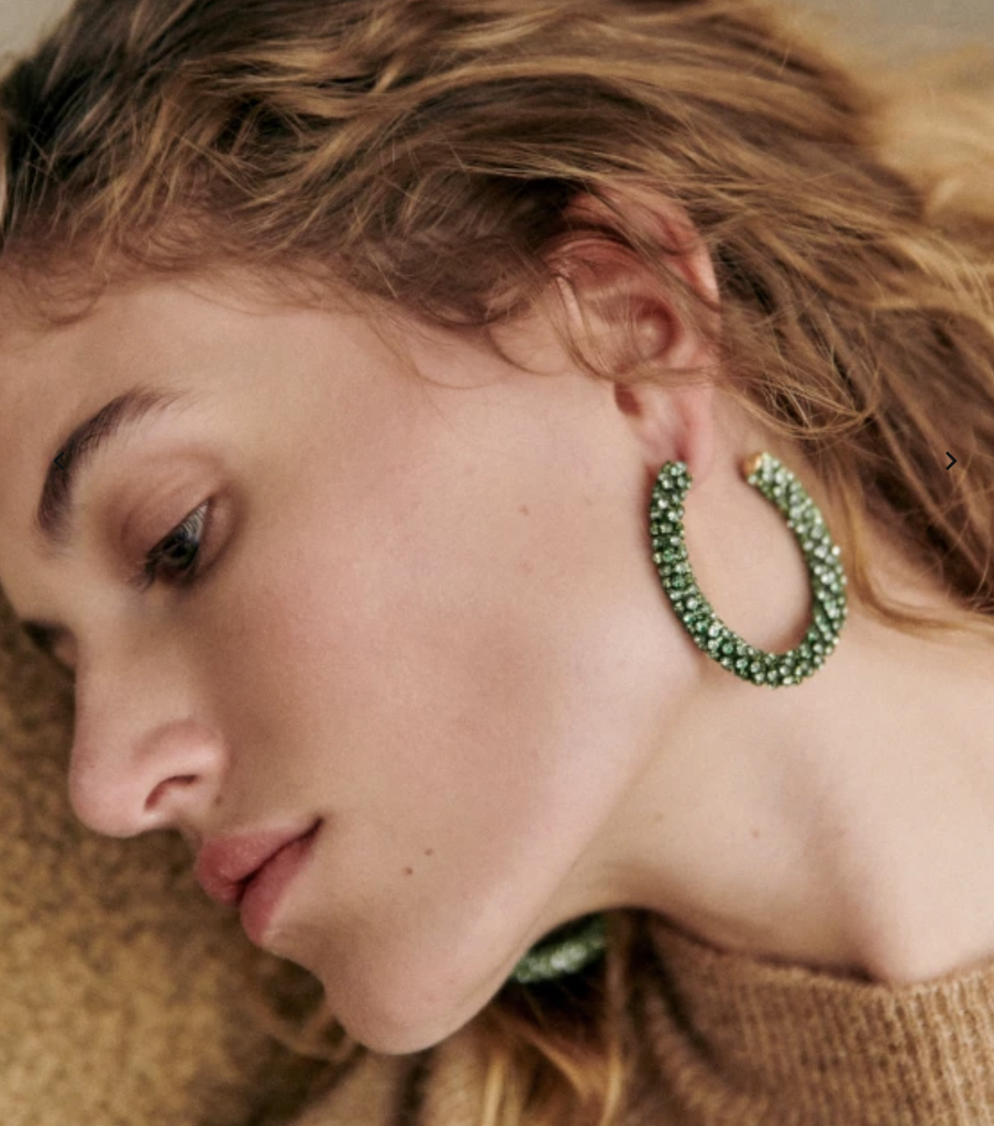 LOC - Sezane - Boucles d'oreilles Athena vert - A1310