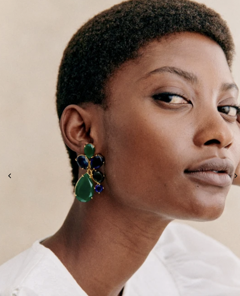 LOC - Sezane - Boucles d'oreilles Miranda vert - A1311